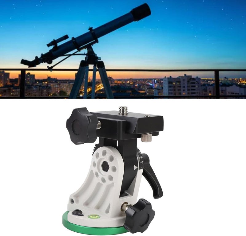 CCYLEZ Store Latitude Adjustment Seat, with 3/8 Inch Thread, Aluminum, Equatorial Wedge Instrument Latitude Base, 90 Degree Adjustment, for Astronomical Observations and Solar Photography - Image 3